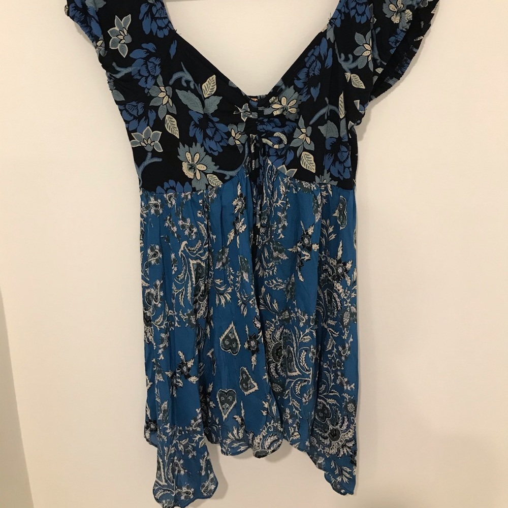 Free people puff sleeve off the shoulder tunic
